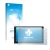 Front side of a product packaging with the brand logo upscreen. Next to it is the device Phonocar MediaStation 2Din shown with