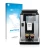 Front side of a product packaging with the brand logo upscreen. Next to it is the device DeLonghi PrimaDonna Soul ECAM610.55.S