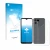 Front side of a product packaging with the brand logo upscreen. Next to it is the device Fairphone 4 (Front+Back) shown with t