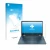 Front side of a product packaging with the brand logo upscreen. Next to it is the device HP Chromebook x360 (14b-cbX) shown wi