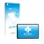 Front side of a product packaging with the brand logo upscreen. Next to it is the device Blackview Oscal Pad 10 shown with the