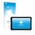Front side of a product packaging with the brand logo upscreen. Next to it is the device Ulefone Armor Pad 2 shown with the co
