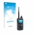 Front side of a product packaging with the brand logo upscreen. Next to it is the device Icom IC-R15 shown with the correspond