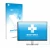 Front side of a product packaging with the brand logo upscreen. Next to it is the device Dell Pro 24 Plus P2425 shown with the
