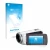 Front side of a product packaging with the brand logo upscreen. Next to it is the device Panasonic HC-V480MS shown with the co