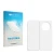 Front side of a product packaging with the brand logo upscreen. Next to it is the corresponding screen protector.
