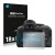 Front side of a product packaging with the brand logo Savvies. Next to it is the device Nikon D5300 shown with the correspondi