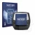Front side of a product packaging with the brand logo Savvies. Next to it is the device Bosch Intuvia Active Line shown with t