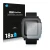 Front side of a product packaging with the brand logo Savvies. Next to it is the device Pebble Time shown with the correspondi