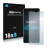 Front side of a product packaging with the brand logo Savvies. Next to it is the device Huawei Mate 10 Pro shown with the corr
