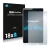 Front side of a product packaging with the brand logo Savvies. Next to it is the device Huawei MediaPad M5 8.4 shown with the 