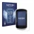 Front side of a product packaging with the brand logo Savvies. Next to it is the device Garmin Edge Explore 2018 shown with th