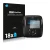 Front side of a product packaging with the brand logo Savvies. Next to it is the device Fujifilm Instax Square SQ20 shown with