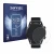 Front side of a product packaging with the brand logo Savvies. Next to it is the device Honor Watch Magic 2 (46 mm) shown with