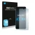 Front side of a product packaging with the brand logo Savvies. Next to it is the device Huawei P smart 2020 shown with the cor