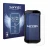 Front side of a product packaging with the brand logo Savvies. Next to it is the device Evolveo Strongphone G5 shown with the 