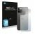 Front side of a product packaging with the brand logo Savvies. Next to it is the device Apple iPhone 12 Pro Max (Back) shown w