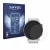 Front side of a product packaging with the brand logo Savvies. Next to it is the device Garmin Forerunner 745 shown with the c