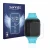 Front side of a product packaging with the brand logo Savvies. Next to it is the device TCL Movetime FamilyWatch Kids MT40X sh