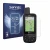 Front side of a product packaging with the brand logo Savvies. Next to it is the device Garmin GPSMAP 66sr shown with the corr