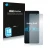Front side of a product packaging with the brand logo Savvies. Next to it is the device Infinix Note 10 Pro shown with the cor
