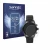 Front side of a product packaging with the brand logo Savvies. Next to it is the device Montblanc Summit 3 shown with the corr