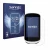 Front side of a product packaging with the brand logo Savvies. Next to it is the device Garmin Edge Explore 2 shown with the c