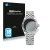 Front side of a product packaging with the brand logo Savvies. Next to it is the device Rolex Datejust 31 shown with the corre
