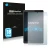 Front side of a product packaging with the brand logo Savvies. Next to it is the device Lenovo Tab M8 (4th Gen.) shown with th