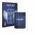 Front side of a product packaging with the brand logo Savvies. Next to it is the device Vivlio Light shown with the correspond