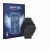 Front side of a product packaging with the brand logo Savvies. Next to it is the device Suunto Race S shown with the correspon