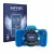 Front side of a product packaging with the brand logo Savvies. Next to it is the device Vtech Kidizoom Duo FX shown with the c