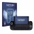 Front side of a product packaging with the brand logo Savvies. Next to it is the device Ayaneo Slide shown with the correspond