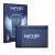 Front side of a product packaging with the brand logo Savvies. Next to it is the device Wacom One S CTL-472-S shown with the c