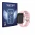 Front side of a product packaging with the brand logo Savvies. Next to it is the device Ombar Smartwatch 1.9" shown with the c