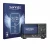 Front side of a product packaging with the brand logo Savvies. Next to it is the device Rigol DHO914 shown with the correspond