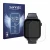 Front side of a product packaging with the brand logo Savvies. Next to it is the device Forever Kids Smartwatch shown with the