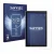 Front side of a product packaging with the brand logo Savvies. Next to it is the device SONOFF NSPanel Pro 120 shown with the 