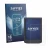 Front side of a product packaging with the brand logo Savvies. Next to it is the device PocketBook Verse Lite shown with the c
