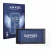 Front side of a product packaging with the brand logo Savvies. Next to it is the device Interphone RideSync shown with the cor