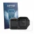 Front side of a product packaging with the brand logo Savvies. Next to it is the device GoPro Mission 1 shown with the corresp