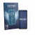 Front side of a product packaging with the brand logo Savvies. Next to it is the device Doogee M30 shown with the correspondin