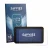 Front side of a product packaging with the brand logo Savvies. Next to it is the device Interphone Sync55B shown with the corr