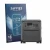 Front side of a product packaging with the brand logo Savvies. Next to it is the device Bluetti Elite 400 shown with the corre