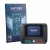 Front side of a product packaging with the brand logo Savvies. Next to it is the device SkyRc D8neo shown with the correspondi