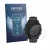 Front side of a product packaging with the brand logo Savvies. Next to it is the device Garmin Forerunner 170 shown with the c