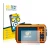 Front side of a product packaging with the brand logo BROTECT. Next to it is the device Panasonic Lumix DMC-FT5 shown with the