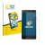 Front side of a product packaging with the brand logo BROTECT. Next to it is the device Huawei P9 shown with the corresponding