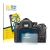 Front side of a product packaging with the brand logo BROTECT. Next to it is the device Pentax KP shown with the corresponding