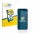Front side of a product packaging with the brand logo BROTECT. Next to it is the device Apple iPhone X shown with the correspo